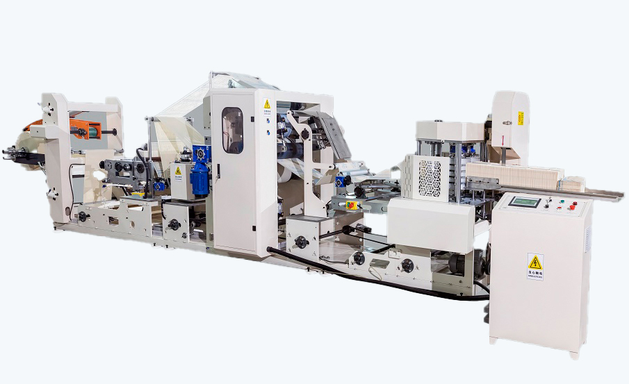 2 colors printing embossed napkin paper machine  