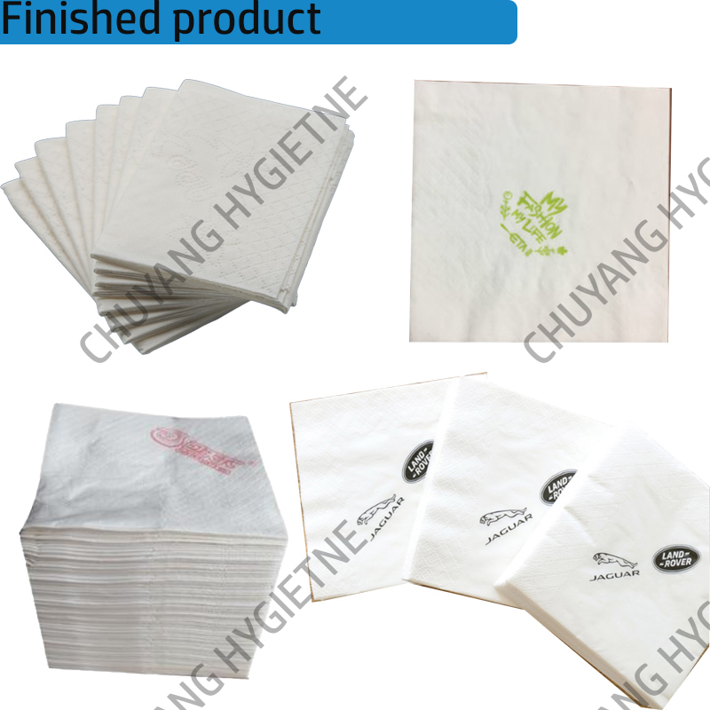 2 colors printing embossed napkin paper machine  