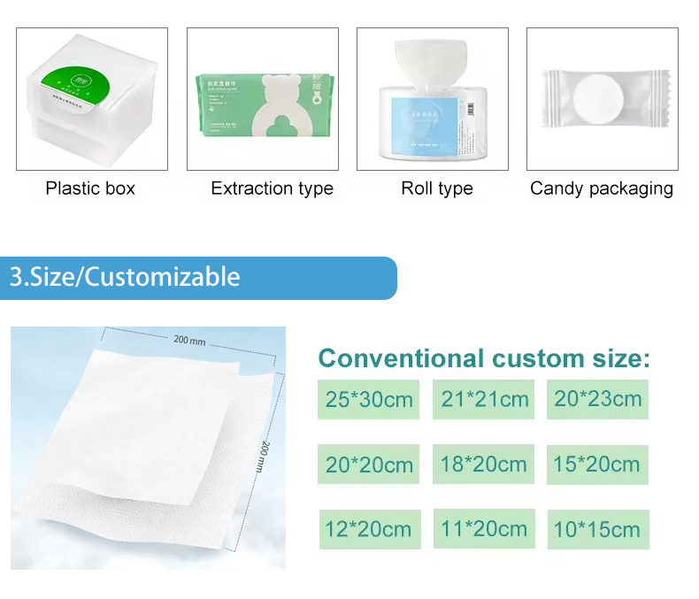 Wholesale Disposable Customized Logo Multi-Function Roller Dry and Soft Cotton Face Towel