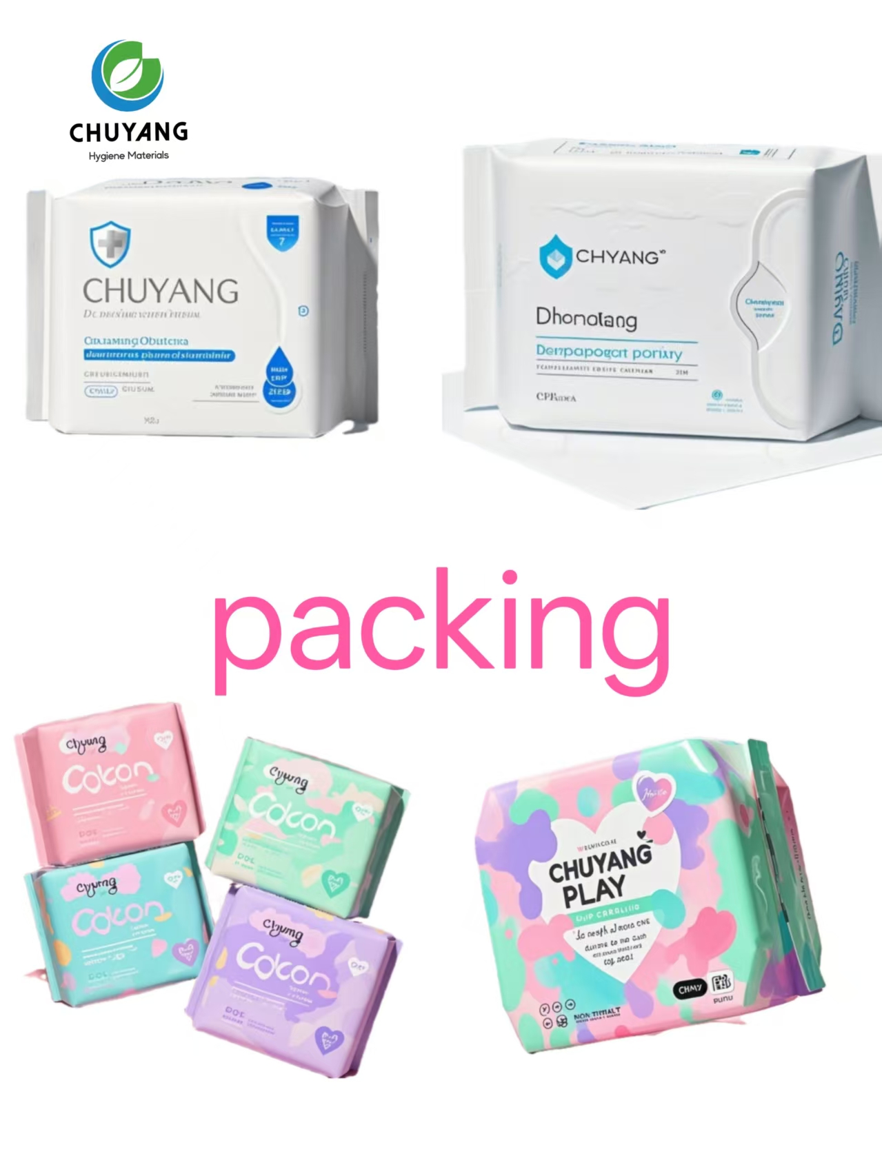 Super Absorbent Ultra Thin Organic Disposable Pads for Women Sanitary Napkins