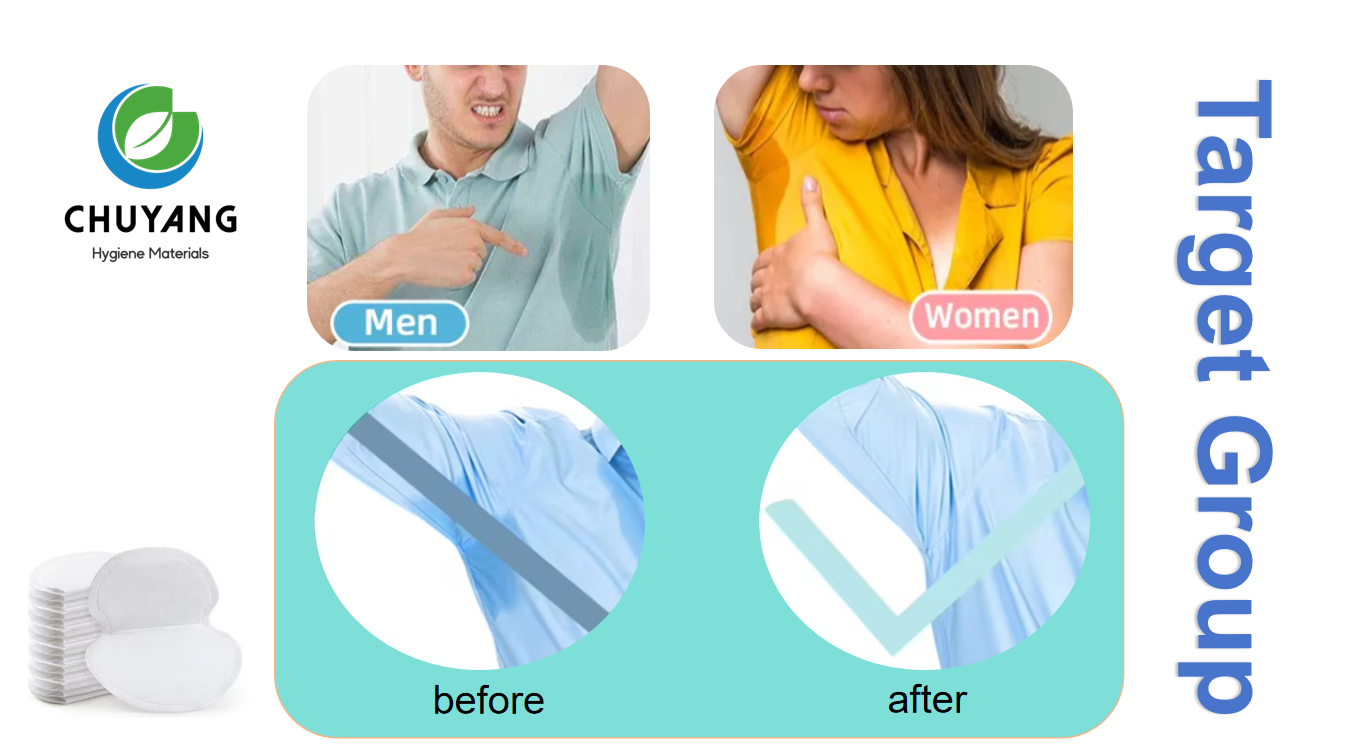 Antiperspirant Patch Armpit Patch Disposable Armpit Sweat Absorbent Pad Sweat Stick 