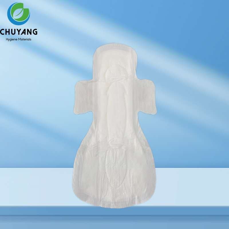 Wholesale 338cm Mesh Sanitary Napkin Ladies OEM Disposable fluff pulp Sanitary Pads 