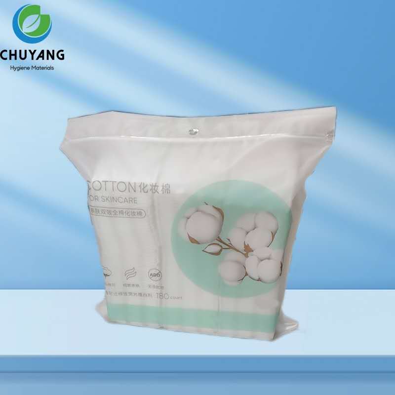 OEM Disposable Square Cotton Pad Soft Make up Remover Pads Cosmetic Cotton Bag Pads 