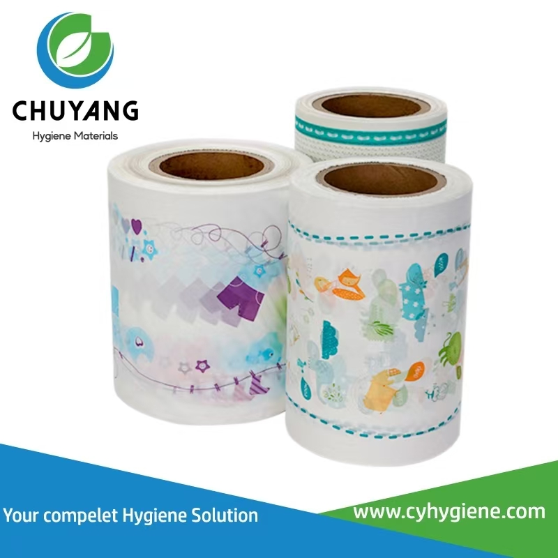 Customizable Printed Breathable/unbreathable Soft PE Film Baby&Adult Diaper Raw Materials Customizable Printed Breathable/unbreathable Soft PE Film Baby&Adult Diaper Raw Materials